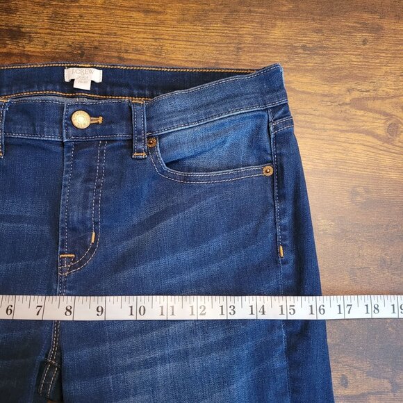 J Crew Jeans Size 28 Skinny Mid Rise Dark Light Wash Stretch Denim - Picture 6 of 10